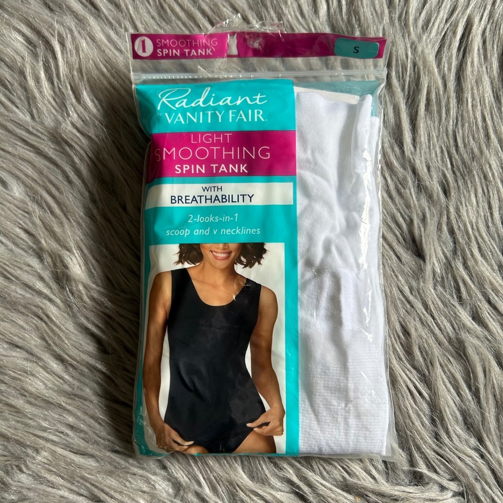 Radiant By Vanity Fair Light Smoothing Spin Tank Womens Size Small Sleeveless
